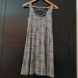 Printed dress with strappy back